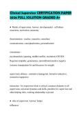 Clinical Supervisor CERTIFICATION PAPER 2026 FULL SOLUTION GRADED A&plus;