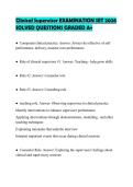Clinical Supervisor EXAMINATION SET 2026 SOLVED QUESTIONS GRADED A&plus;
