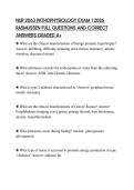 NUR 2063 PATHOPHYSIOLOGY EXAM 1 2026 RASMUSSEN FULL QUESTIONS AND CORRECT ANSWERS GRADED A&plus;