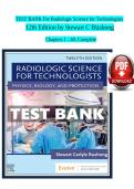 Test Bank for Radiologic Science for Technologists&colon; Physics&comma; Biology&comma; and Protection 12th Edition by Stewart C&period; Bushong &ndash; Latest Version &lpar;Chapters 1&ndash;40 Complete&rpar;