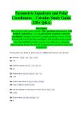 Parametric Equations and Polar Coordinates &ndash; Calculus Study Guide &lpar;130&plus; Q&A&rpar;