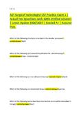 AST Surgical Technologist CST Practice Exam 1 &vert; Actual Test Questions with 100&percnt; Verified Answers &vert; Latest Update 2026&sol;2027 &vert; Graded A&plus; &vert; Assured Pass&period;