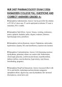 NUR 2407 PHARMACOLOGY EXAM 2 2026 RASMUSSEN COLLEGE FULL QUESTIONS AND CORRECT ANSWERS GRADED A&plus;