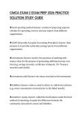 CMCA EXAM 2 EXAM PREP 2026 PRACTICE SOLUTION STUDY GUIDE
