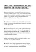CMCA EXAM 2 FINAL PAPER 2026 TEST PAPER QUESTIONS AND SOLUTIONS GRADED A&plus;