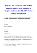 NURS 6675 Week 11 Final Exam Actual Questions and Verified Answers&colon; PMHNP Care Across the Lifespan II Practicum &lpar;Latest 2026&sol;2027&rpar; &ndash; Walden University PMHNP Program