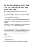 NUR 2755 MULTIDIMENSIONAL CARE IV FINAL EXAM 2026 COMPREHENSIVE STUDY GUIDE SOLVED QUESTION SET