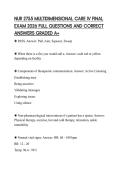 NUR 2755 MULTIDIMENSIONAL CARE IV FINAL EXAM 2026 PRACTICE SCRIPT QUESTIONS ANSWERS INCLUDED