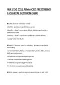 NUR 6130 2026 ADVANCED PRESCRIBING & CLINICAL DECISION GUIDE