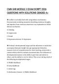 CMN 548 MODULE 3 EXAM SCRIPT 2026 QUESTIONS WITH SOLUTIONS GRADED A&plus;