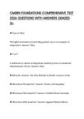 CMSRN FOUNDATIONS COMPREHENSIVE TEST 2026 QUESTIONS WITH ANSWERS GRADED A&plus;
