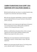 CMSRN FOUNDATIONS EXAM SCRIPT 2026 QUESTIONS WITH SOLUTIONS GRADED A&plus;