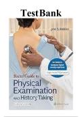 Test Bank for Bates&rsquo; Guide To Physical Examination and History Taking 13th Edition by Lynn S&period; Bickley&comma; Peter G&period; Szilagyi&comma; Richard M&period; Hoffman & Rainier P&period; Soriano 9781496398178 Chapter 1-27 &vert; Complete Guide A&plus;