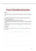 PTI Level 1 & 2 Exam Questions and Correct Answers