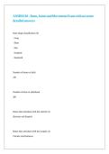 ANHB1101 - Bone&comma; Joints and Movement Exam with accurate detailed answers