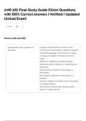 ANP 652 Final Study Guide EXAM Questions with 100&percnt; Correct Answers &vert; Verified &vert; Updated &lpar;Actual Exam&rpar;