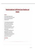 Pesticide Applicator Certification Exam Questions and Answers&period;