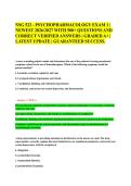 NSG 522 - PSYCHOPHARMACOLOGY EXAM 1 &vert; NEWEST 2026&sol;2027 WITH 500&plus; QUESTIONS AND CORRECT VERIFIED ANSWERS &vert; GRADED A&plus; &vert; LATEST UPDATE &vert; GUARANTEED SUCCESS&period;