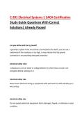 C-201 Electrical Systems 1 SACA Certification Study Guide Questions With Correct Solutions