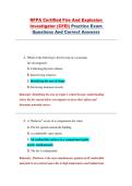 NFPA Certified Fire and Explosion Investigator &lpar;CFEI&rpar; &ndash; NFPA 921 & 1033 &ndash; Practice Exam Questions and Correct Answers Study Guide
