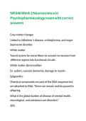 NR 546 Week 1 Neuroscience in Psychopharmacology exam with correct answers