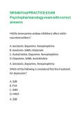 NR 546 Final PRACTICE EXAM Psychopharmacology exam with correct answers