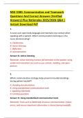 NSG 3180&colon; Communication and Teamwork  Questions And Correct Answers &lpar;Verified  Answers&rpar; Plus Rationales 2025&sol;2026 Q&A &vert;  Instant Download Pdf 