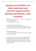 Questions 221-240 PMH-C Test  Study Guide Exam Latest  2026&sol;2027 Updated Verified  Questions and Solutions A&plus; Pass  Guaranteed 