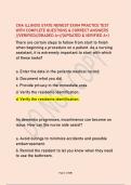 CNA ILLINOIS STATE NEWEST EXAM PRACTICE TEST  WITH COMPLETE QUESTIONS & CORRECT ANSWERS  &sol;&sol;VERIFIED&sol;&sol;GRADED A&plus;&sol;&sol;&lpar;UPDATED & VERIFIED A&plus;&rpar;