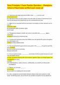 Texas Principles 1 Exam Practice Questions - Champions School of Real Estate verified exam study set&period;pdf