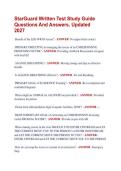 StarGuard Written Test Study Guide  Questions And Answers&period; Updated  2027 