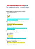 Alberta Plumber Apprenticeship Exam &ndash; Plumbing Code&comma; Water Supply & Drainage Systems &ndash; Practice Questions and Correct Answers Study Guide