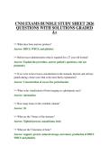 CNM EXAMS BUNDLE STUDY SHEET 2026 QUESTIONS WITH SOLUTIONS GRADED A&plus;