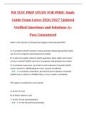 PSI TEST PREP STUDY FOR PMHC Study  Guide Exam Latest 2026&sol;2027 Updated  Verified Questions and Solutions A&plus;  Pass Guaranteed