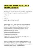 CNOR FINAL REVIEW 2026 ACCURATE ANSWERS GRADED A&plus;