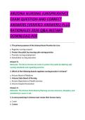 ARIZONA NURSING JURISPRUDENCE  EXAM QUESTION AND CORRECT  ANSWERS &lpar;VERIFIED ANSWERS&rpar; PLUS  RATIONALES 2026 Q&A INSTANT  DOWNLOAD PDF 