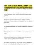 CPH ACTUAL EXAM BUNDLE SCRIPT 2026 QUESTIONS WITH ANSWERS GUARANTEED PASS