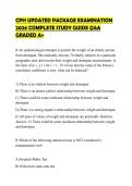CPH UPDATED PACKAGE EXAMINATION 2026 COMPLETE STUDY GUIDE Q&A GRADED A&plus;