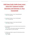 NAB Exam Study Guide Exam Latest  2026&sol;2027 Updated Verified  Questions and Solutions A&plus; Pass  Guaranteed
