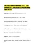 CTVA 300 FINAL EXAMS ACTUAL TEST PAPER 2026 QUESTIONS WITH ANSWERS GRADED A&plus;