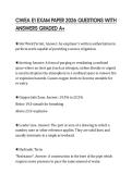 CWEA E1 EXAM PAPER 2026 QUESTIONS WITH ANSWERS GRADED A&plus;