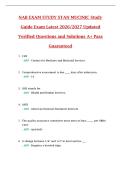 NAB EXAM STUDY STAN MUCINIC Study  Guide Exam Latest 2026&sol;2027 Updated  Verified Questions and Solutions A&plus; Pass  Guaranteed