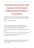 NAB CORE Practice Exam Study Guide  Exam Latest 2026&sol;2027 Updated  Verified Questions and Solutions A&plus;  Pass Guaranteed 