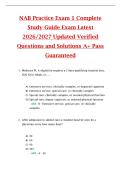 NAB Exam Operations Study Guide Exam Latest 2026&sol;2027 Updated Verified Questions and Solutions A&plus; Pass Guaranteed