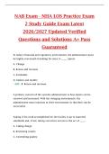 NAB Exam - NHA LOS Practice Exam  2 Study Guide Exam Latest  2026&sol;2027 Updated Verified  Questions and Solutions A&plus; Pass  Guaranteed