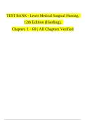 Test Bank Lewis Medical-Surgical Nursing 12th Edition by Harding ISBN 9780323838657 Complete Chapters 1&ndash;69 Verified Exam Questions and Answers for Nursing Students 2026 A&plus;