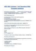 HSC 4501 &lpar;quizzes &plus; hw&rpar; Questions With Complete Solutions