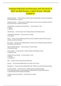 Industrial Materials and Processes with all Correct & 100&percnt; Verified Answers &vert;Latest Version &vert;Already Graded A&plus;