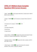 CPSC 217 Midterm Exam Complete Questions With Correct Answers 