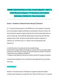 PMHNP CERTIFICATION ACTUAL EXAM 2026&sol;2027 &vert; ANCC & AANP Blueprint Aligned &vert; 175 Questions with Detailed Rationales &vert; Verified A&plus; &vert; Pass Guaranteed